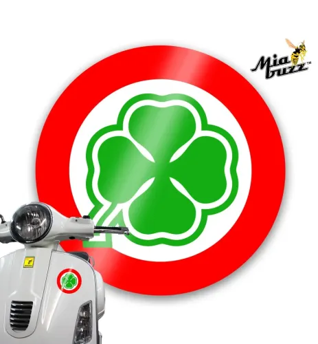 Four Leaf Clover 100 mm Tricolore Roundel Target Style Decal Badge