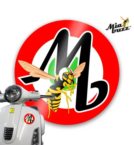 Mia Buzz Mb Monogram Logo 100 mm Italian Targe Decal Badge