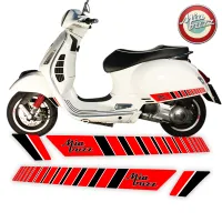 Side Strobe Mia Buzz Stripes for Vespa GTS GTV Red Black